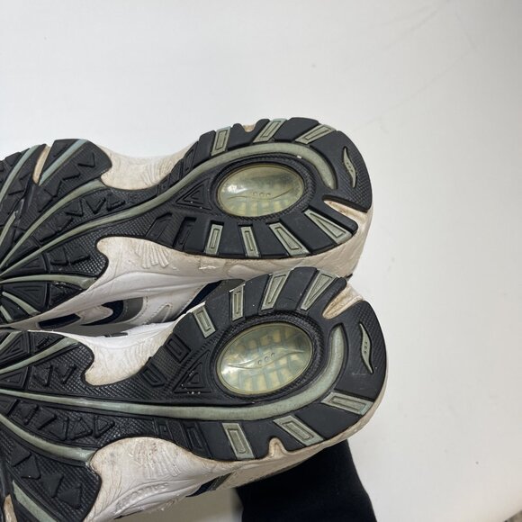 Y2K VTG Saucony Chunky Dad Sneakers Running Shoes Retro White / Blue Wom 8 Read - Picture 7 of 16